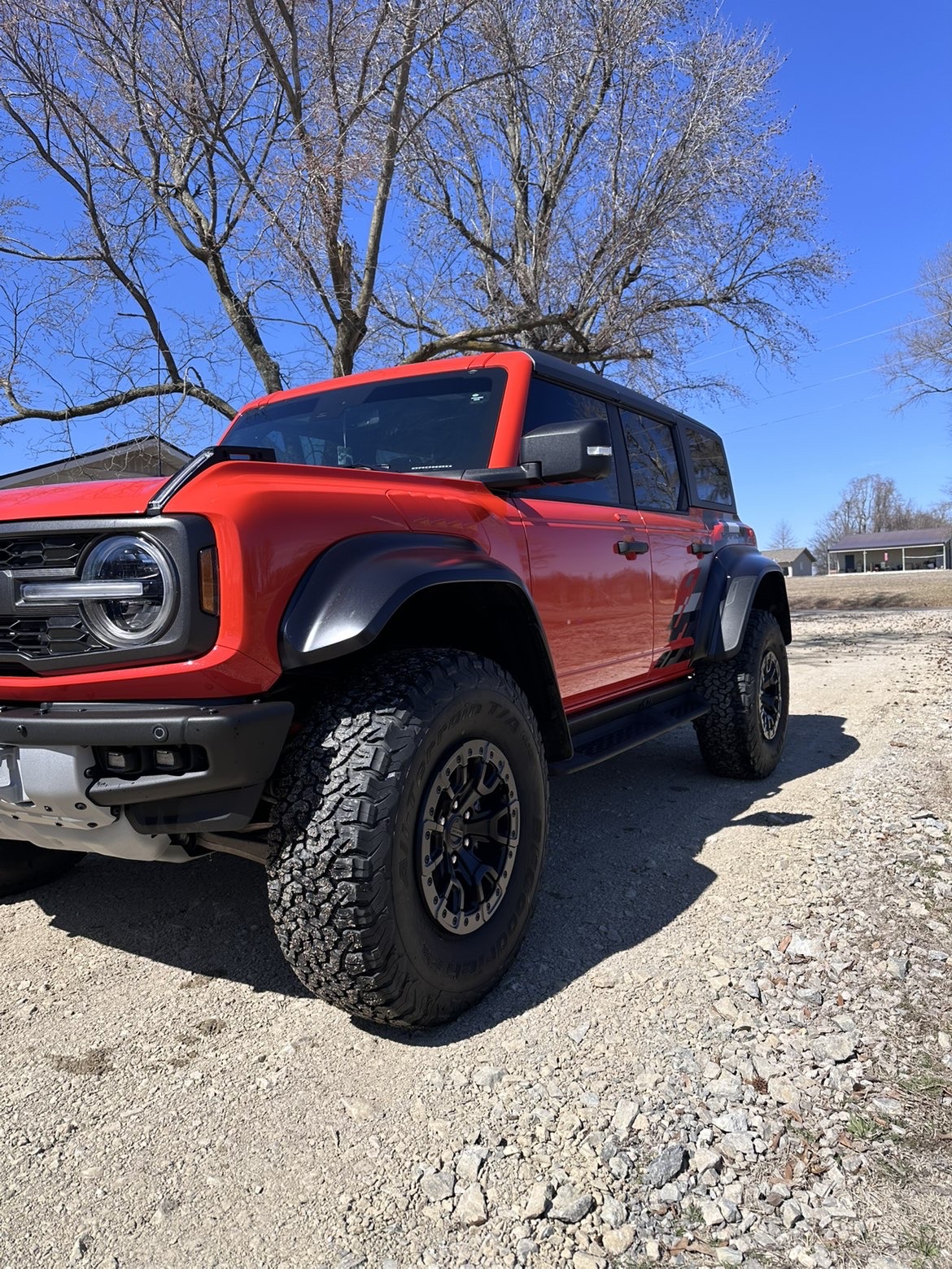 Red Bronco exterior detail