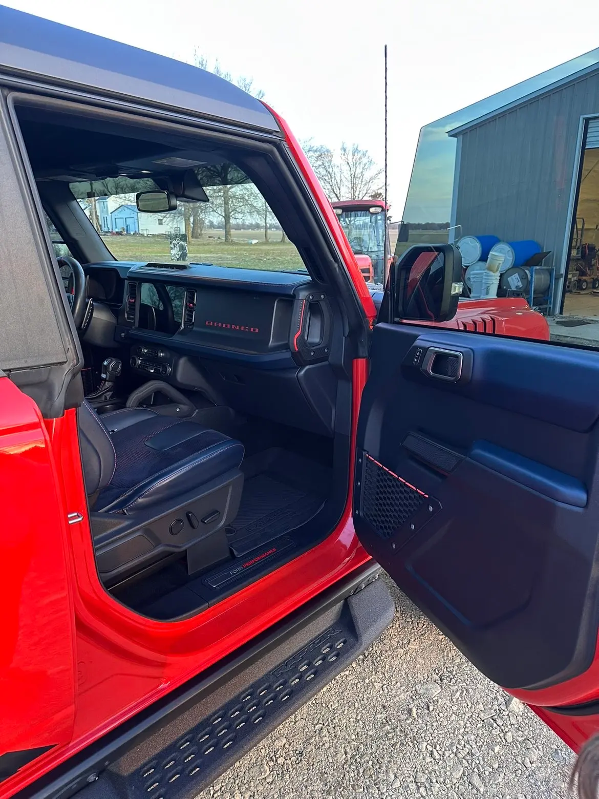 Red Bronco interior detail
